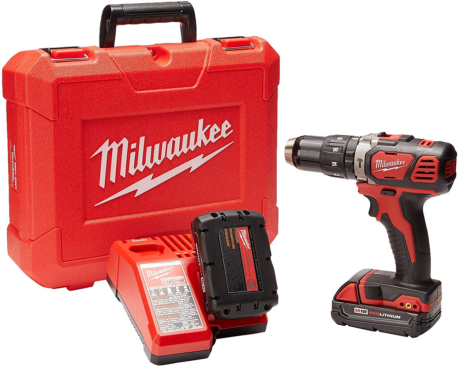 Milwaukee Tool 2607-22CT M18 Compact 1/2" Hammer Drill/Driver Kit - MPR Tools & Equipment