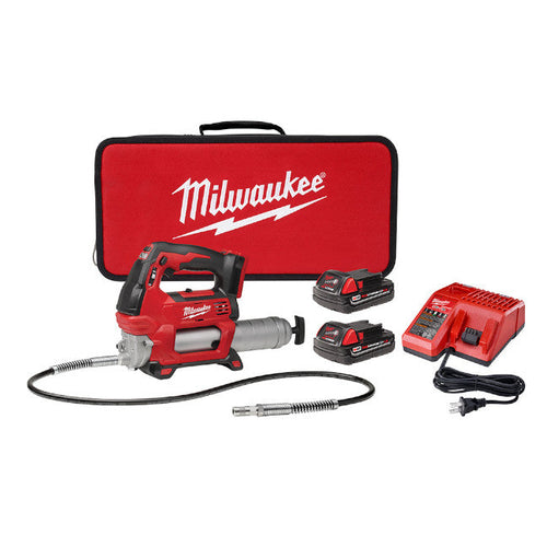 Milwaukee Tool 2646-22CT M18 18-Volt Lithium-Ion Cordless 2-Speed Grease Gun 2-Battery Kit - MPR Tools & Equipment