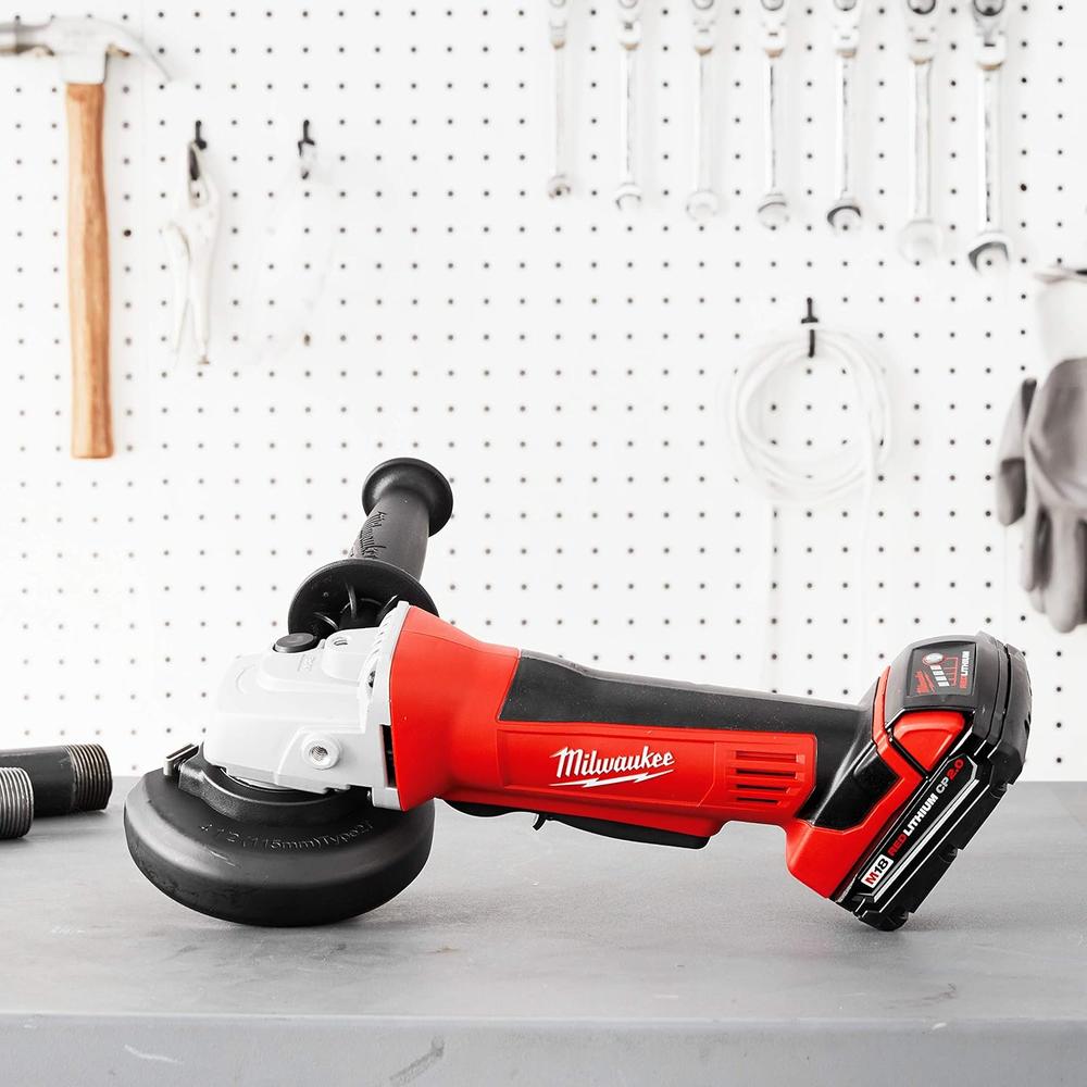 Milwaukee Tool 2680-20 M18 18V Lithium Ion 4 1/2 Inch Cordless Grinder with Burst Resistant Guard and Paddle Switch Design