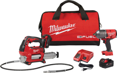 Milwaukee Tool 2767-22GR M18 18V 1/2" IMPACT WRENCH AND 18V GREASE GUN COMBO KIT - MPR Tools & Equipment