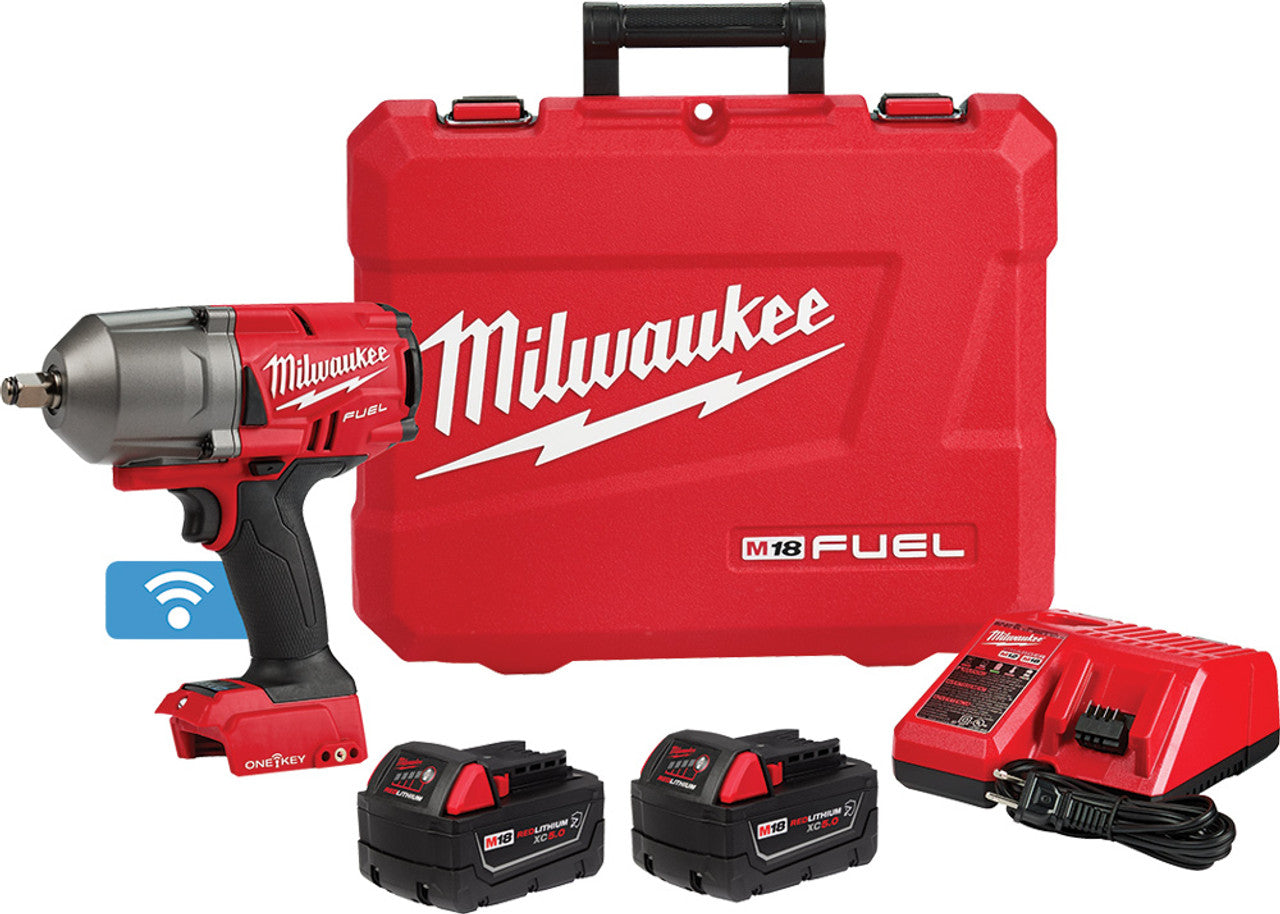 Milwaukee Tool 2863-22R M18 18V 1/2" DRIVE HIGH TORQUE IMPACT WRENCH KIT WITH ONE-KEY, 1,000 FT-LB FASTENING TORQUE