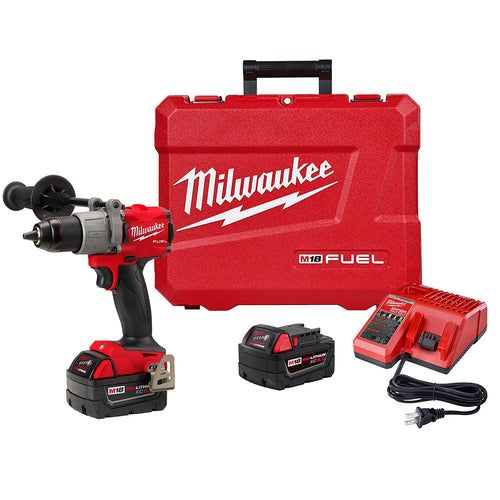 Milwaukee Tool 2880-22 M18 FUEL 4-1/2" / 5" GRINDER PADDLE SWITCH, NO-LOCK KIT, 8500 RPM, (2) XC6.0 BATTERIES, (1) MULTI-VOLTAGE CHARGER