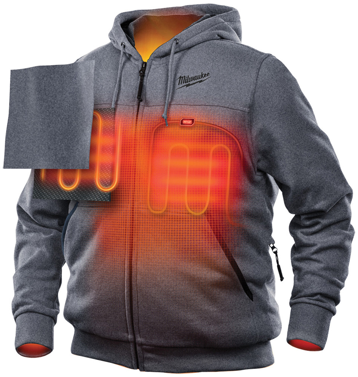 Milwaukee Tool 302G-20XL M12™ Heated Hoodie, Gray, X-Large - MPR Tools & Equipment