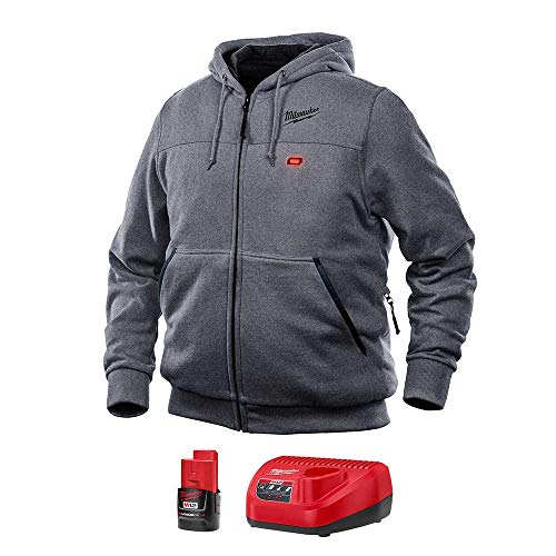 Milwaukee Tool 302G-21XL M12 Gray Heated Hoodie Kit with Battery - MPR Tools & Equipment