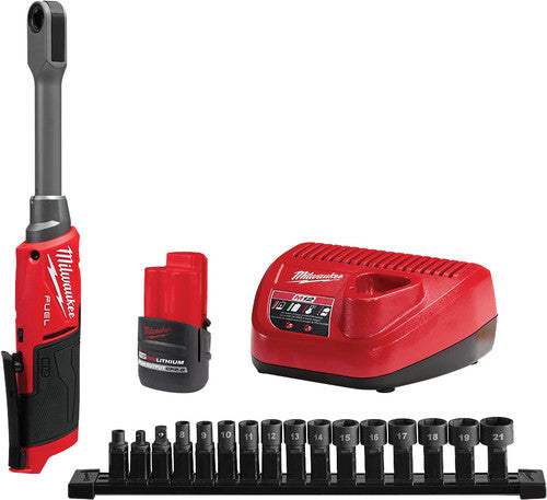 Milwaukee Tool 3050-21 M12 Fuel Insider Extended Reach Box Ratchet Kit - MPR Tools & Equipment