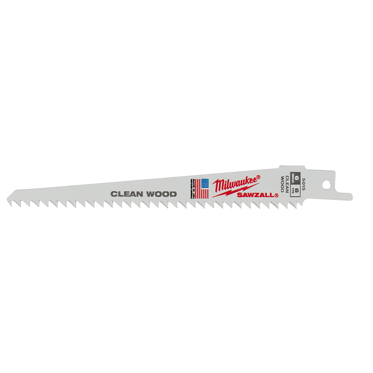 Milwaukee Tool 48-00-5015 6" 6 TPI Fleam Ground SAWZALL® Blades 5 packs - MPR Tools & Equipment