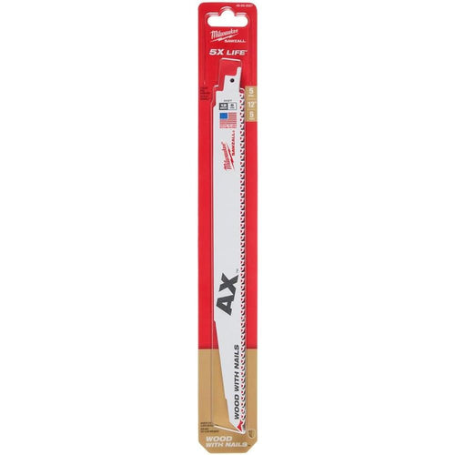 Milwaukee Tool 48-00-5027 12" 5 TPI The Ax™ Sawzall® Blade (5 Pk)