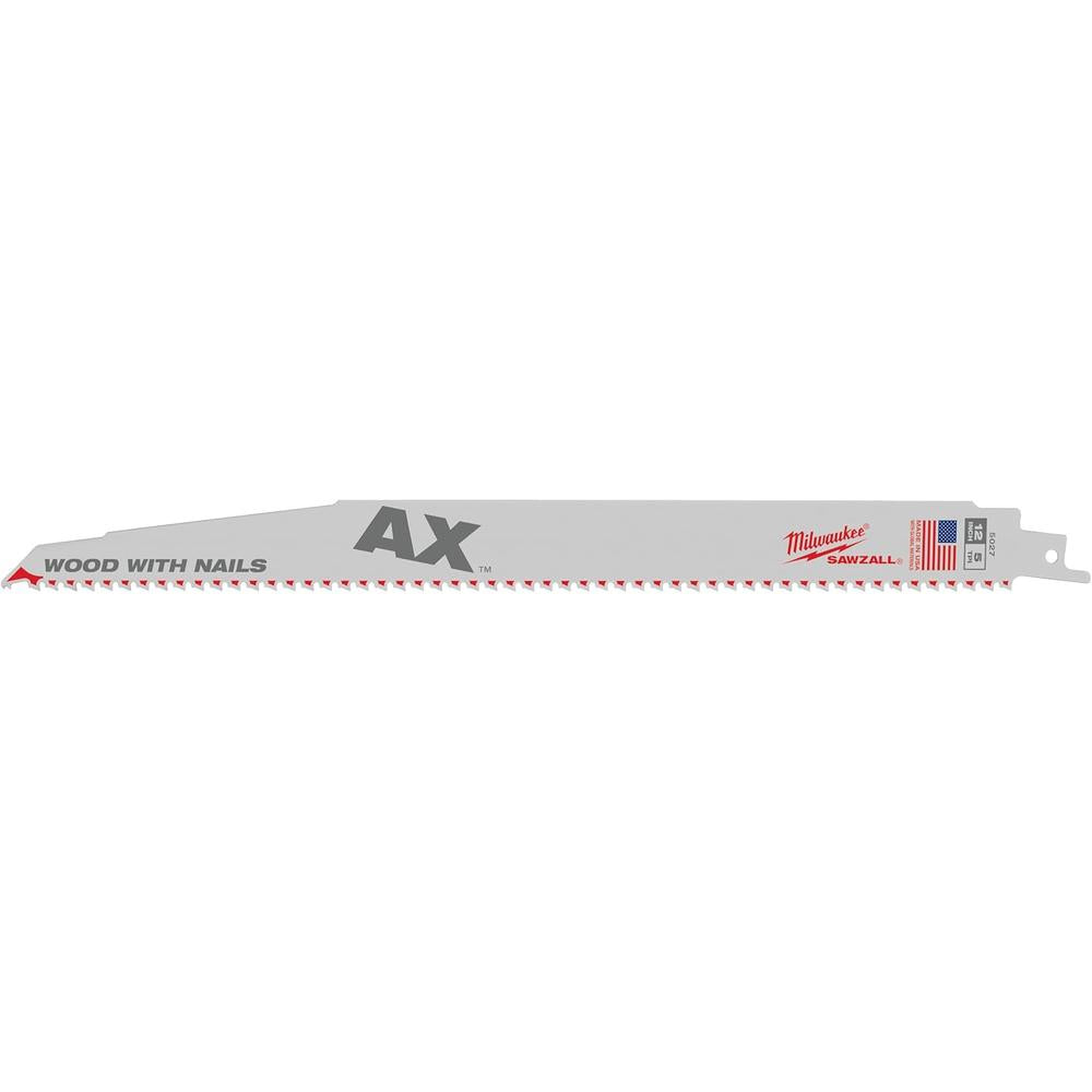 Milwaukee Tool 48-00-5027 12" 5 TPI The Ax™ Sawzall® Blade (5 Pk)