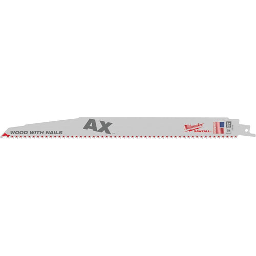 Milwaukee Tool 48-00-5027 12" 5 TPI The Ax™ Sawzall® Blade (5 Pk)
