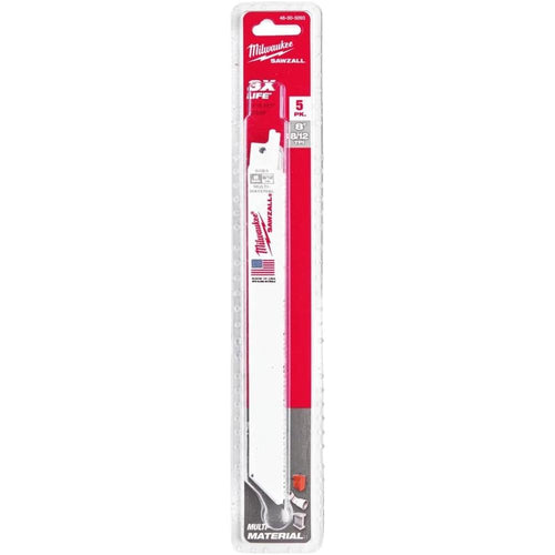 Milwaukee Tool 48-00-5093 8" L Reciprocating Saw Blade 5 pk