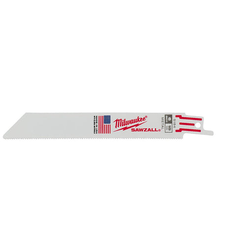 Milwaukee Tool 48-00-5184 6" 18 TPI Thin Kerf SAWZALL® Blades (5 Pk) - MPR Tools & Equipment