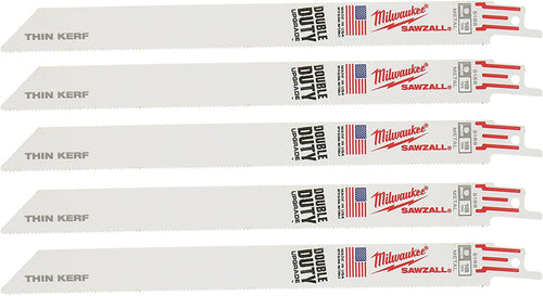 Milwaukee Tool 48-00-5188 9" x 18TPI Sawzall Blade for Metal Cutting 3/4 Height 5 Blades per Pack - MPR Tools & Equipment