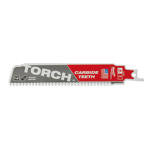 Milwaukee Tool 48-00-5201 SAWZALL® TORCH™ 7 TPI 6" Carbide Blades 1 pack - MPR Tools & Equipment