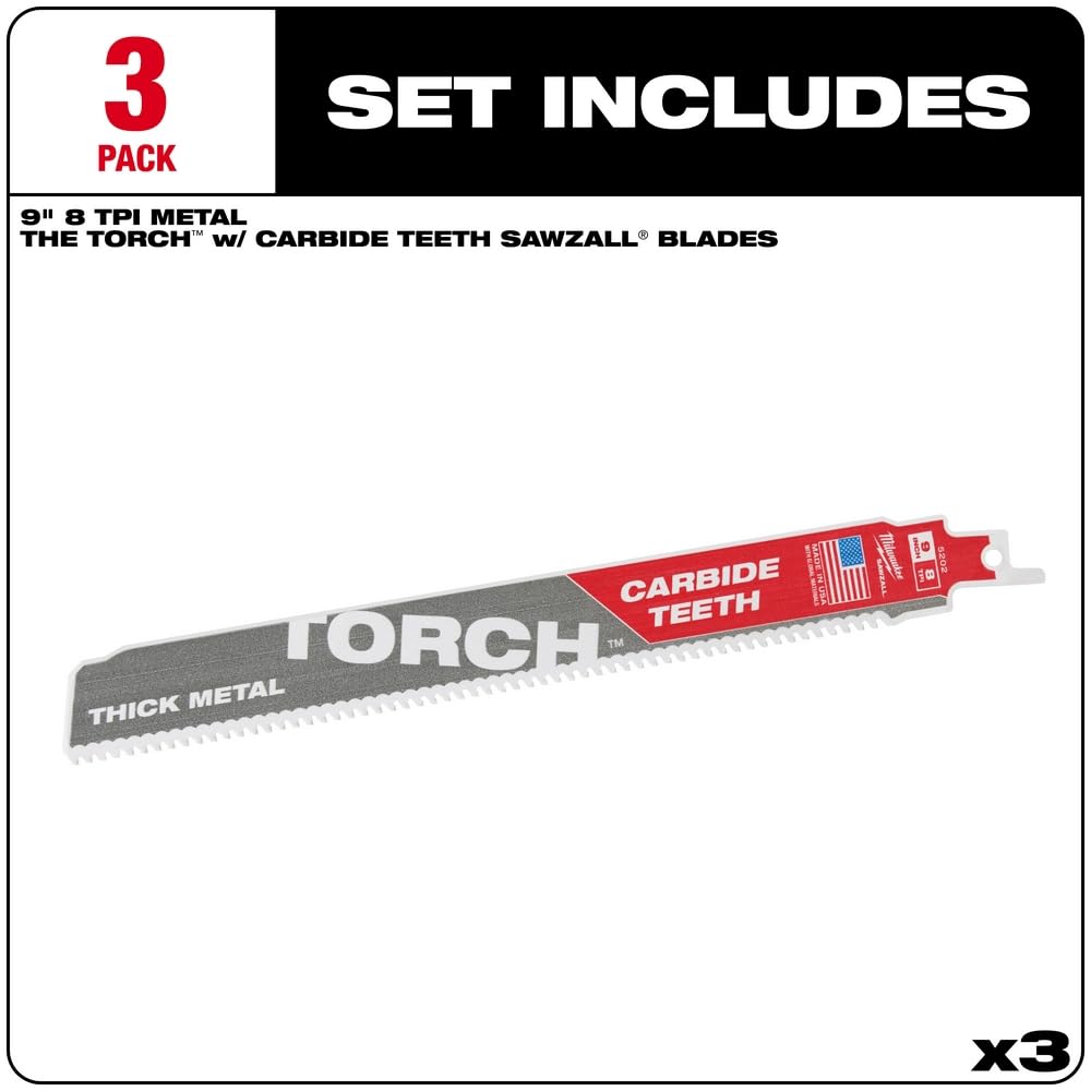 Milwaukee Tool 48-00-5302 The TORCH™ with Carbide Teeth 7T 9L 3 packs