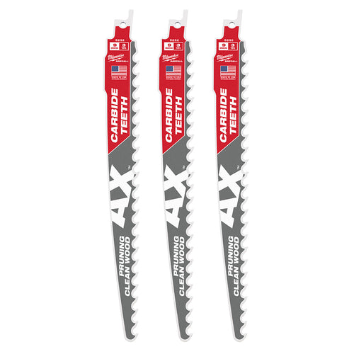 Milwaukee Tool 48-00-5332 9IN C-PRUNING SAWZALL BL 3PK - MPR Tools & Equipment