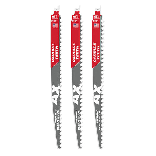 Milwaukee Tool 48-00-5333 12IN C-PRUNING SAWZALL BL 3PK - MPR Tools & Equipment