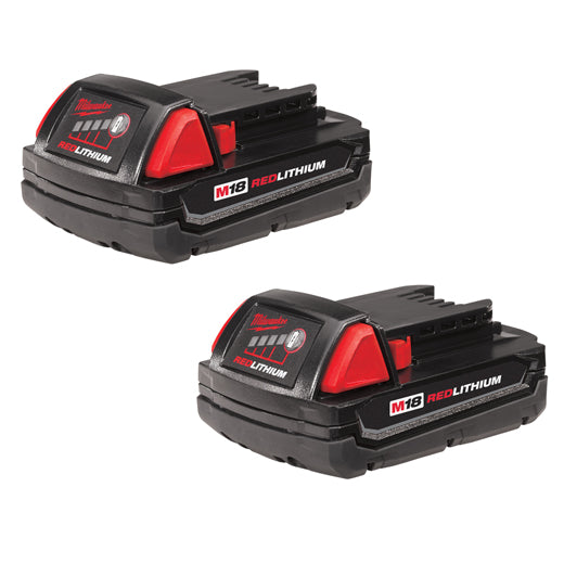 Milwaukee Tool 48-11-1811 M18 REDLITHIUM™ Compact Battery 2 packs - MPR Tools & Equipment