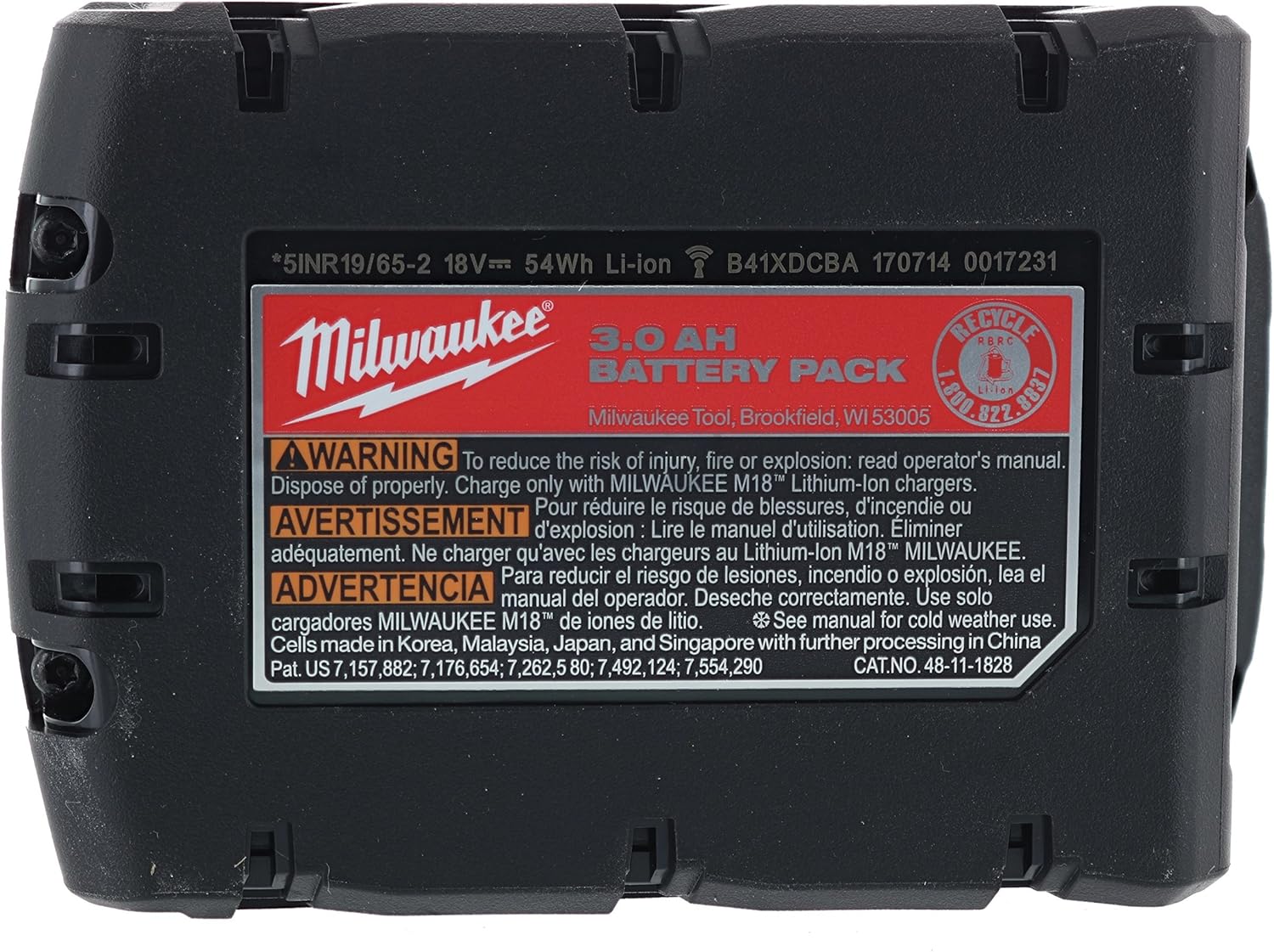 Milwaukee Tool 48-11-1828 M18™ REDLITHIUM™ XC Extended Capacity Battery