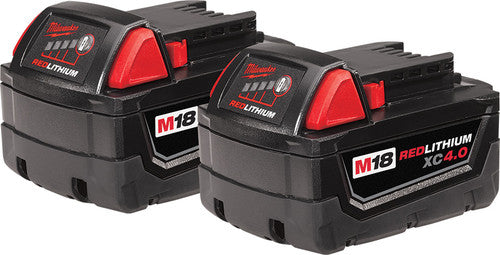 Milwaukee Tool 48-11-1842C 2-PACK M18 18V REDLITHIUM XC4.0 BATTERIES, 4AH - MPR Tools & Equipment