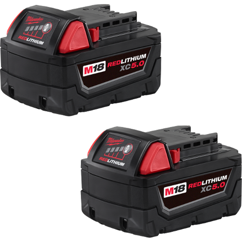 Milwaukee Tool 48-11-1852HA M18 Red Lithuim XC5.0 Extended Capacity Battery Two Pack - MPR Tools & Equipment