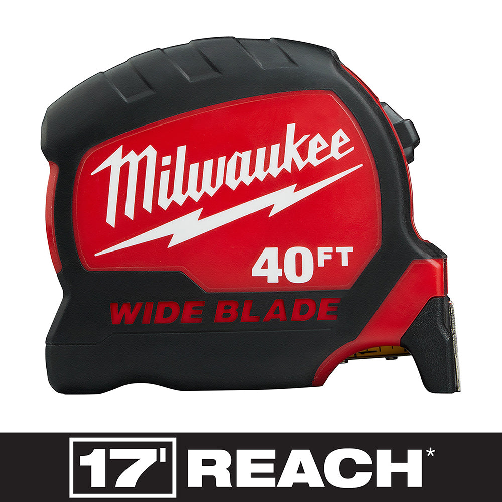 Milwaukee Tool 48-22-0240 40FT WIDE BLADE TAPE MEASURE 14' SO - MPR Tools & Equipment