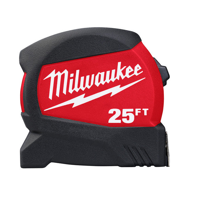 Milwaukee Tool 48-22-0425 25Ft Compact Wide Blade Tape Measure - MPR Tools & Equipment