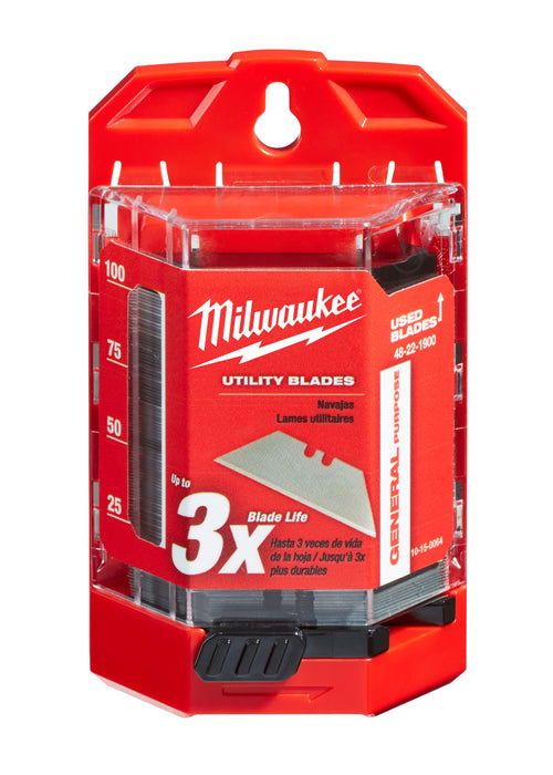 Milwaukee Tool 48-22-1900 100PC GENERAL PURPOSE UTILITY BLADE - MPR Tools & Equipment