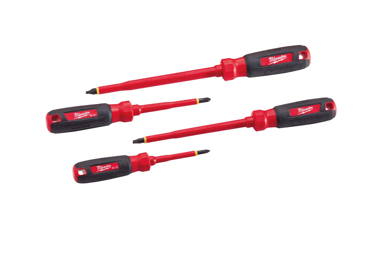 Milwaukee Tool 48-22-2205 4 pieces 1000V Insulated Screwdriver Set with Square Recess - MPR Tools & Equipment