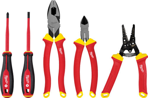 Milwaukee Tool 48-22-2215 5-Pc 1000V Insulated Hand Tool Set - MPR Tools & Equipment