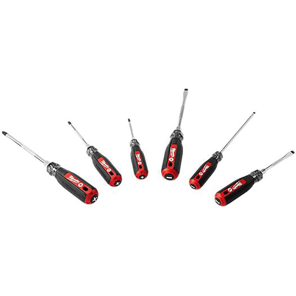 Milwaukee Tool 48-22-2886 6 PC Cushion Grip Screwdriver Kit