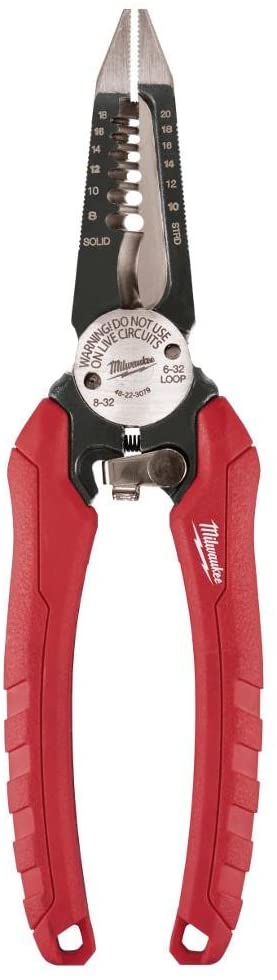 Milwaukee Tool 48-22-3079 6-In-One Combination Wire Stripping and Reaming Pliers for Electricians - MPR Tools & Equipment