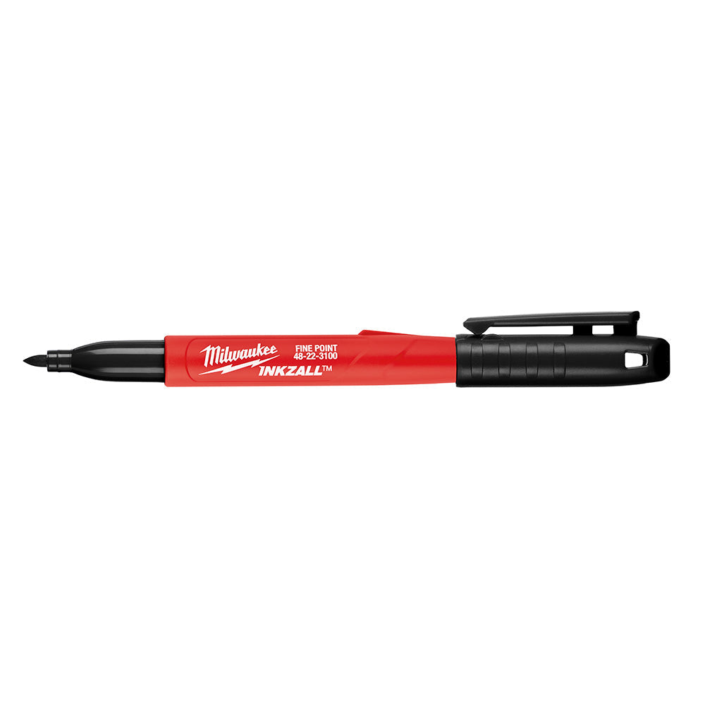 Milwaukee Tool 48-22-3209 12PK FINE PT BLACK INKZALL MARKERS - MPR Tools & Equipment