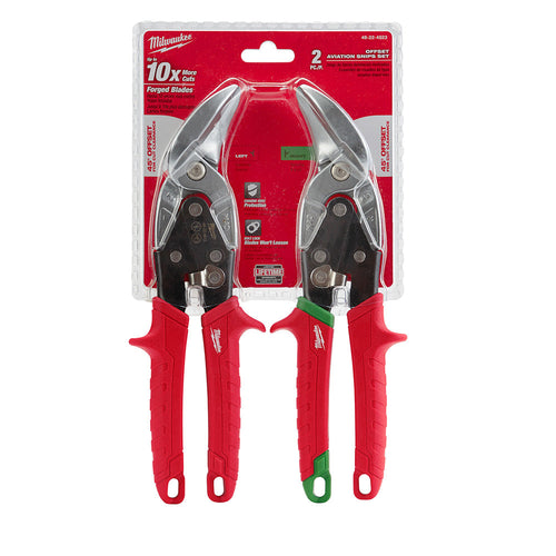 Milwaukee Tool 48-22-4523 2PC OFFSET SNIP SET - MPR Tools & Equipment