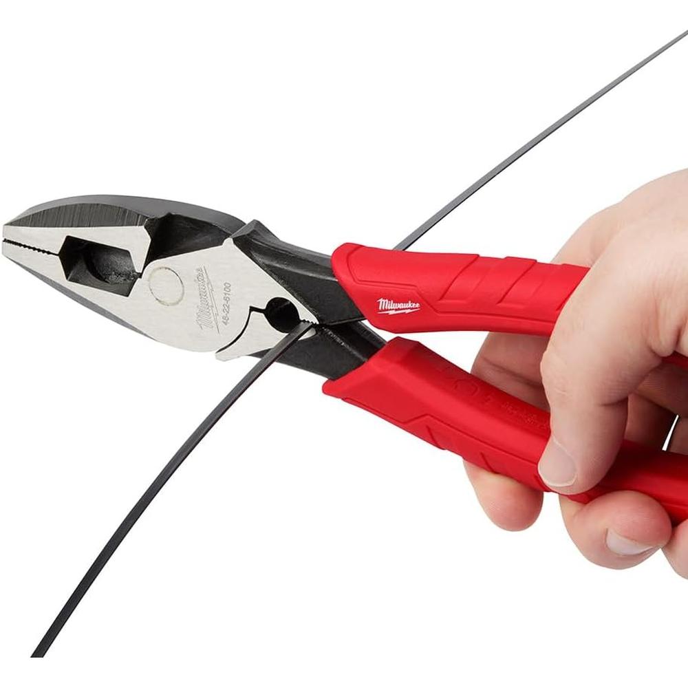 Milwaukee Tool 48-22-6100 9" Comfort Grip High Leverage Lineman's Pliers with Crimper