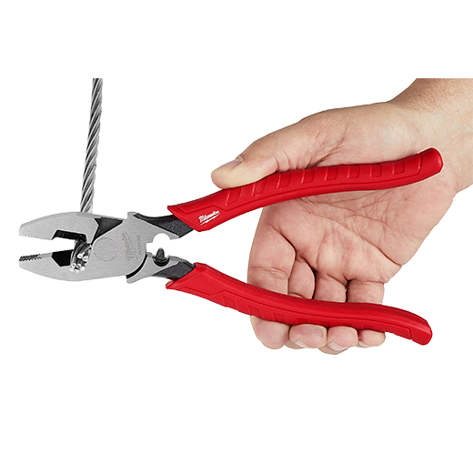 Milwaukee Tool 48-22-6100 9" Comfort Grip High Leverage Lineman's Pliers with Crimper - MPR Tools & Equipment