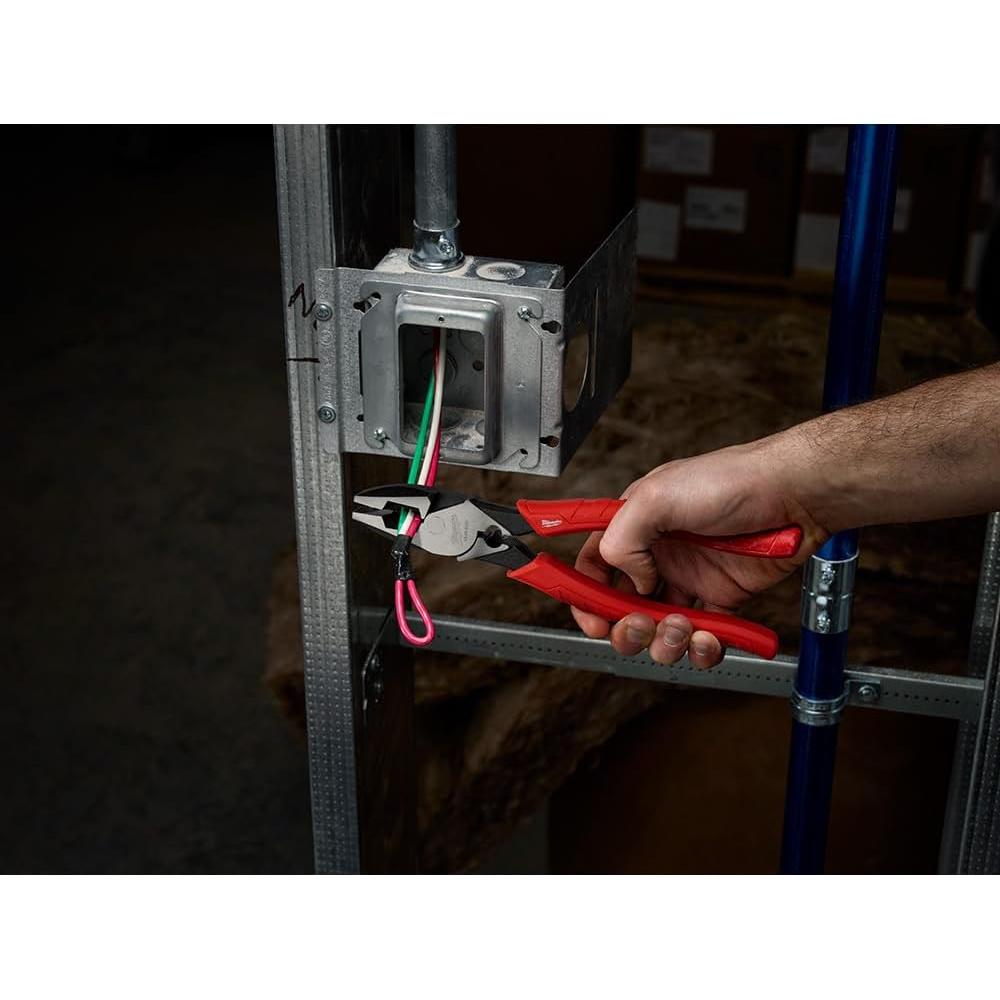 Milwaukee Tool 48-22-6100 9" Comfort Grip High Leverage Lineman's Pliers with Crimper