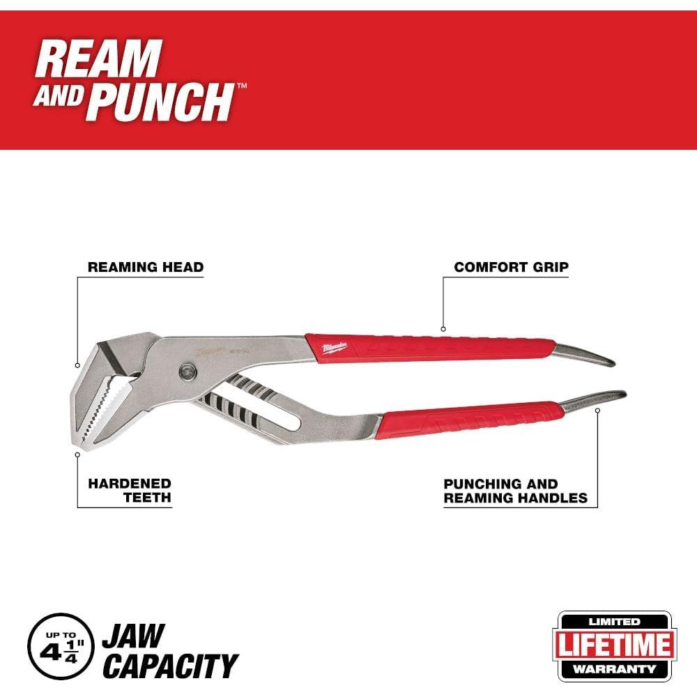Milwaukee Tool 48-22-6316 16" Comfort Grip Straight-Jaw Pliers