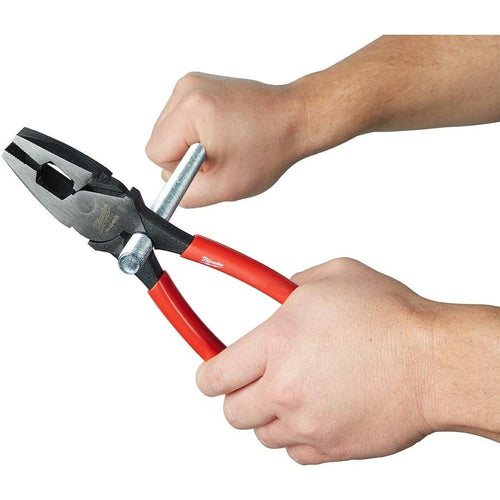 Milwaukee Tool 48-22-6503 9" High-Leverage Lineman's Pliers with Thread Cleaner