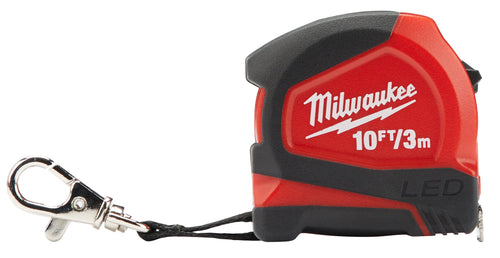 Milwaukee Tool 48-22-6601 10FT/3M KEYCHAIN TAPE W/LED - MPR Tools & Equipment