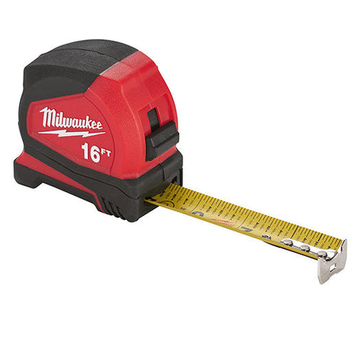 Milwaukee Tool 48-22-6616 16 ft. Compact Tape Measure - MPR Tools & Equipment