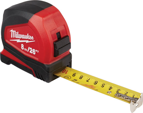 Milwaukee Tool 48-22-6626 8m/26ft Compact Tape Measure - MPR Tools & Equipment