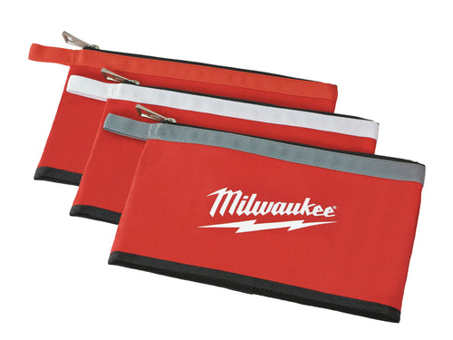 Milwaukee Tool 48-22-8193 3PK COLORED ZIPPERED POUCHES
