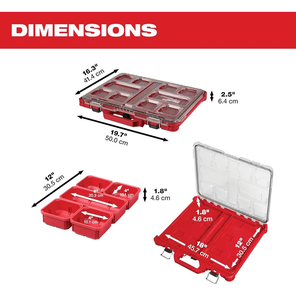 Milwaukee Tool 48-22-8431 PACKOUT™ Low-Profile Organizer