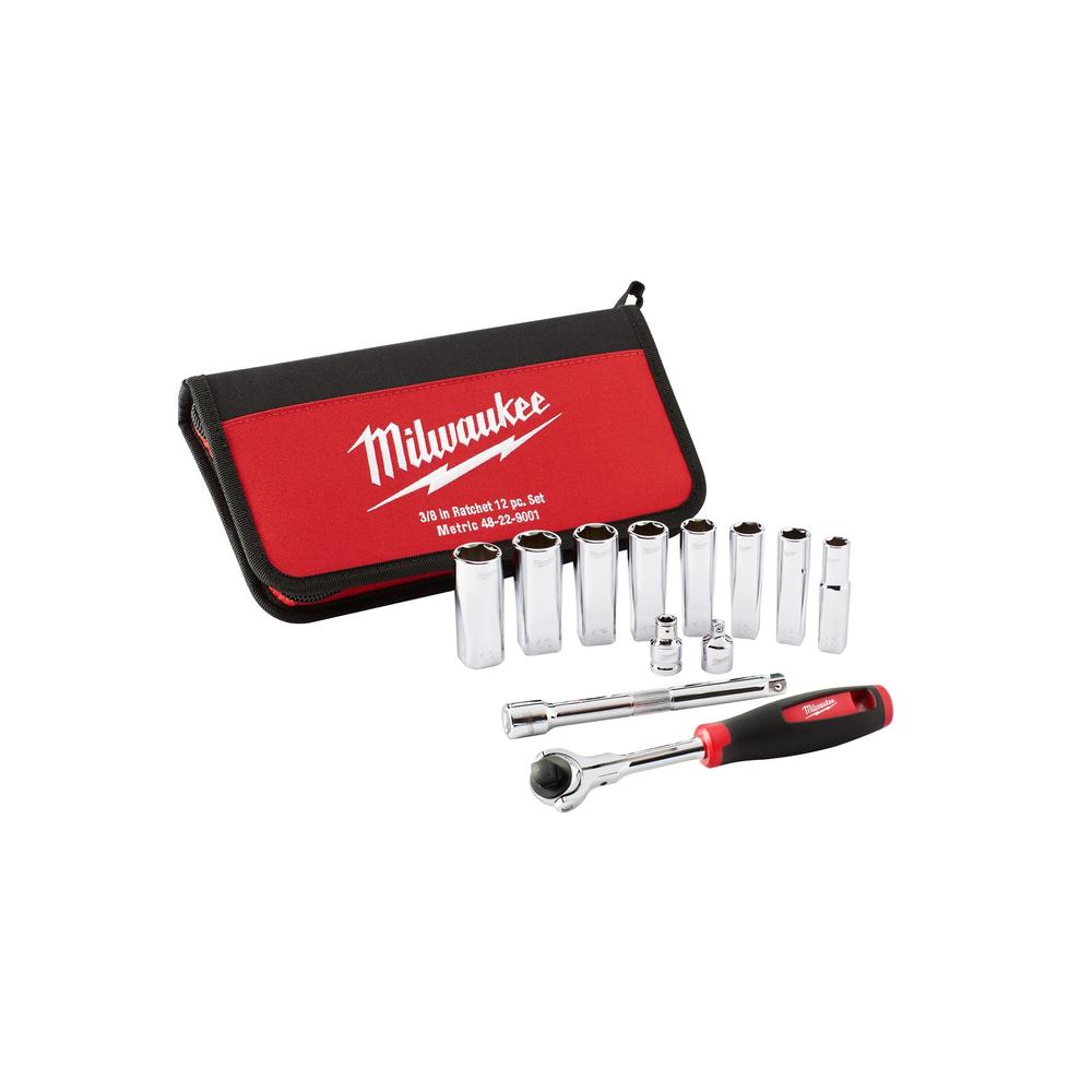 Milwaukee Tool 48-22-9001 TRADESMAN RATCHET SET - METRIC
