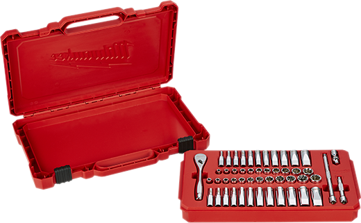 Milwaukee Tool 48-22-9004 1/4" Drive 50 pieces Ratchet & Socket Set - SAE & Metric - MPR Tools & Equipment