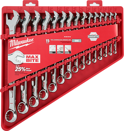 Milwaukee Tool 48-22-9415 15 pieces Combination Wrench Set - SAE - MPR Tools & Equipment