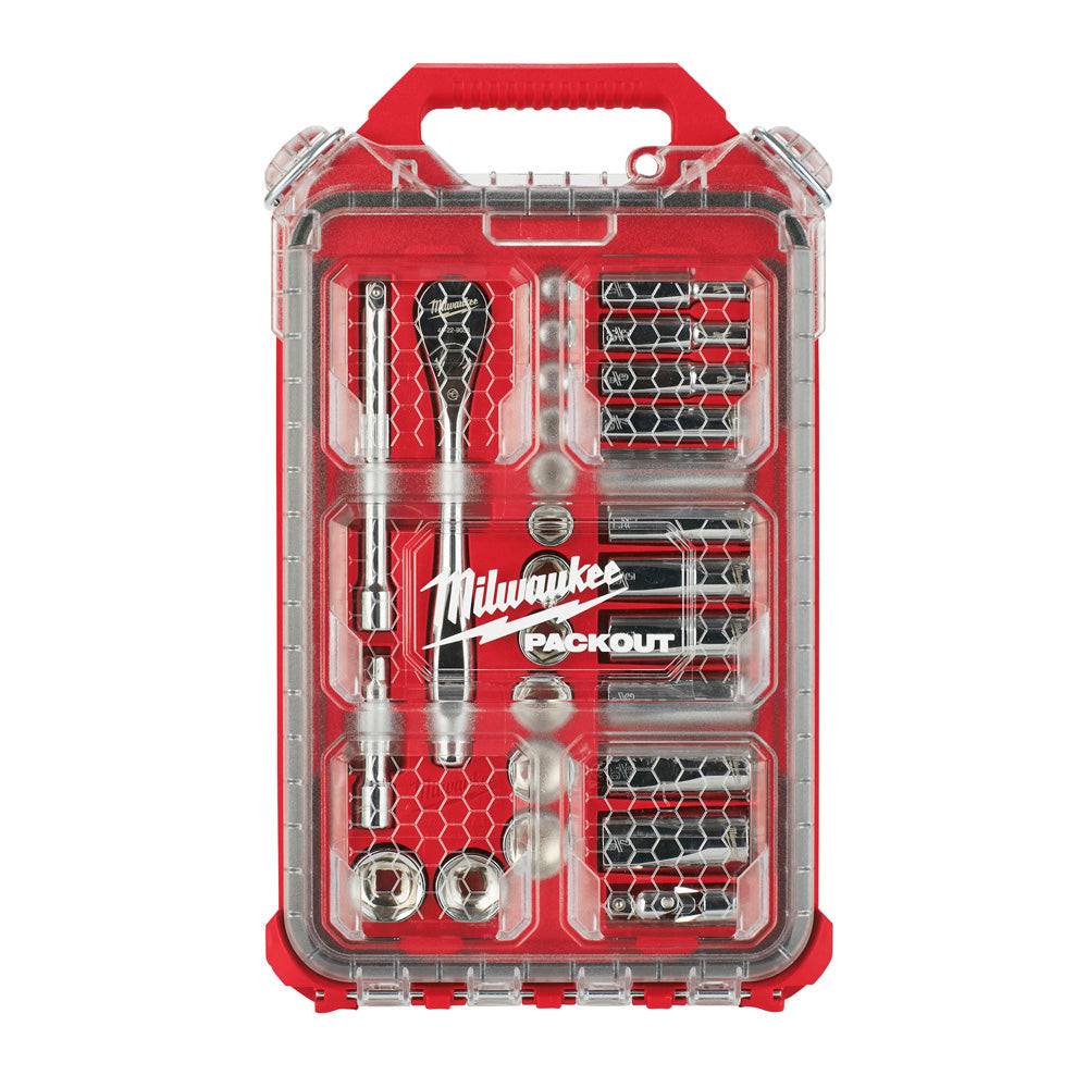Milwaukee Tool 48-22-9481 3/8" - 28PC RTCHT/SCKT SET IN PKOUT