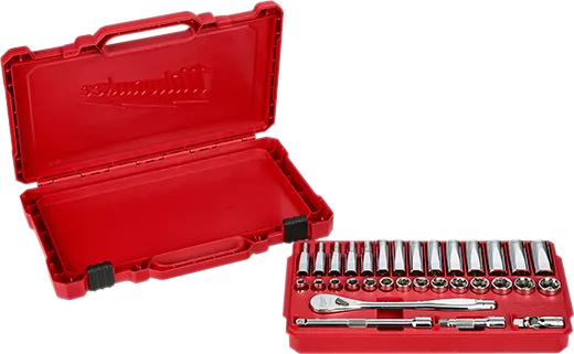 Milwaukee Tool 48-22-9508 3/8" Drive 32pc Ratchet & Socket Set - Metric - MPR Tools & Equipment