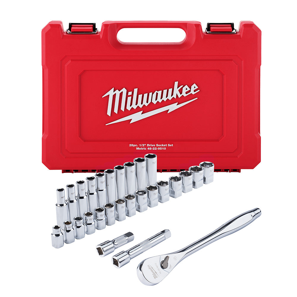 Milwaukee Tool 48-22-9510 1/2" DRV RATCHET & SOCKET SET - MET