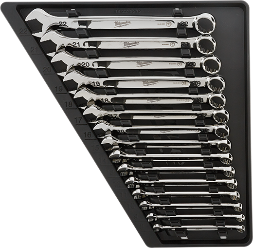 Milwaukee Tool 48-22-9515 15pc Combination Wrench Set - Metric - MPR Tools & Equipment